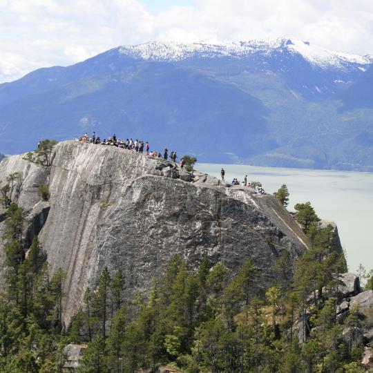 Hiking and rock climbing at Stawamus Chief