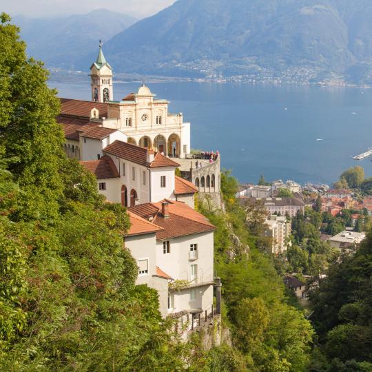 The sanctuary of Madonna del Sasso in Orselina