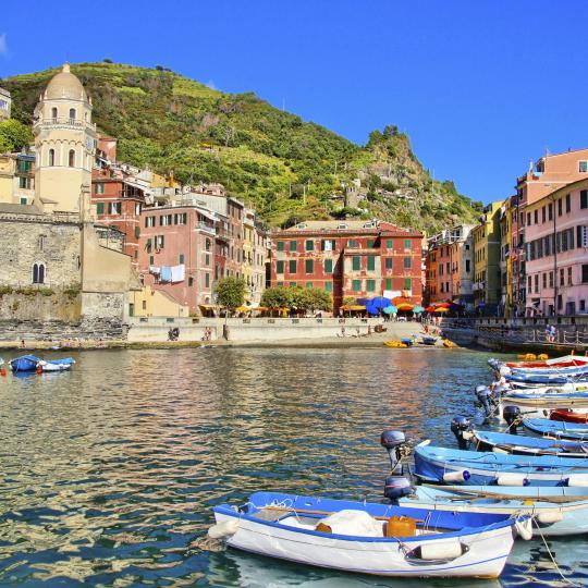 The colourful sun-soaked village of Vernazza