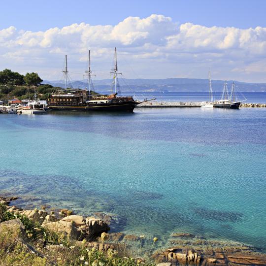 Crucero desde Ormos Panagias hasta el Monte Athos