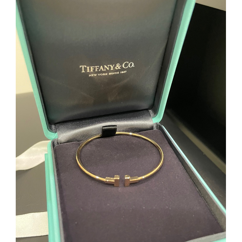 ❤️只賣正品❤️Tiffany&amp;Co. Tiffany T 18k玫瑰金 T wire 線圈手環（新光三越購入）