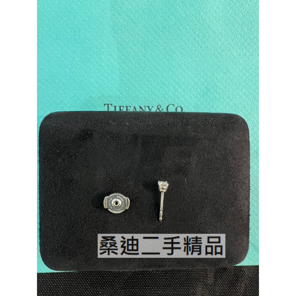 TIFFANY PT950 鉑金耳環 15分鑽(單顆)