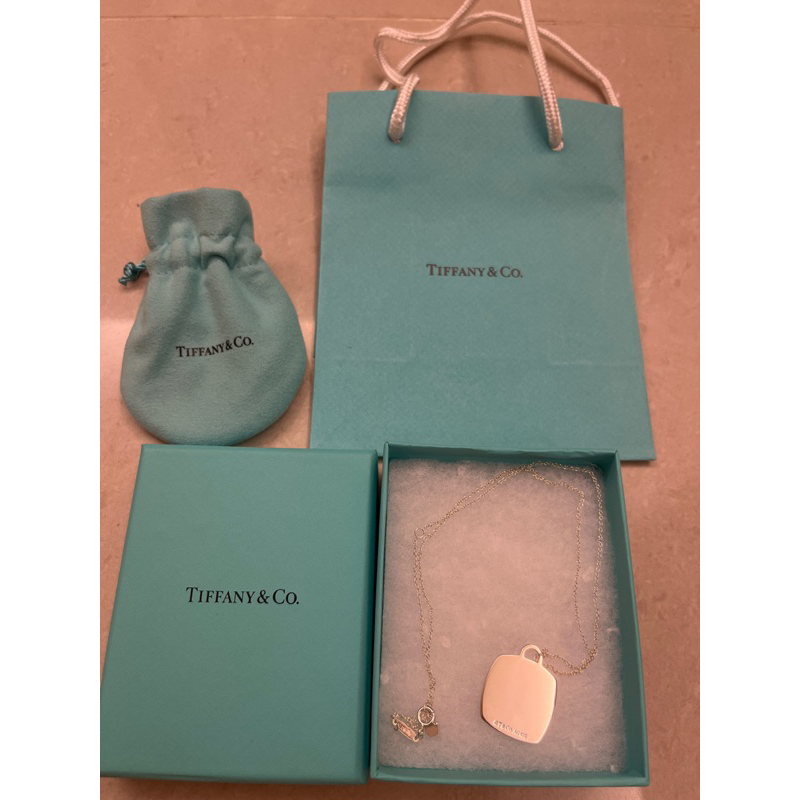 美國Tiffany&amp;CO AG925經典絕版大顆手提箱&amp;行李箱項鍊帶回台灣（二手）