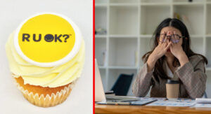 Workplace fixes decades of toxic culture, harassment, widespread burnout, low wages, bloated executive pay, HR cover ups, return to office mandates, low morale, lack of upward mobility, sexist dress codes and illegal leave policies with ‘R U OK’ cupcake