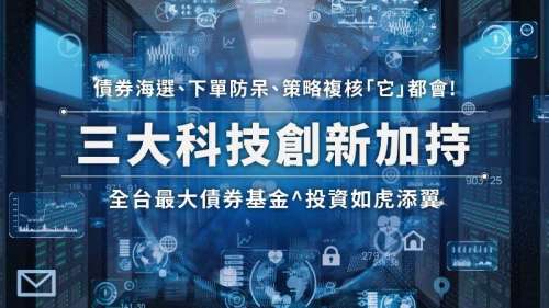 債券海選、下單防呆、策略複核「它」都會！三大科技創新加持，全台最大債券基金^投資如虎添翼