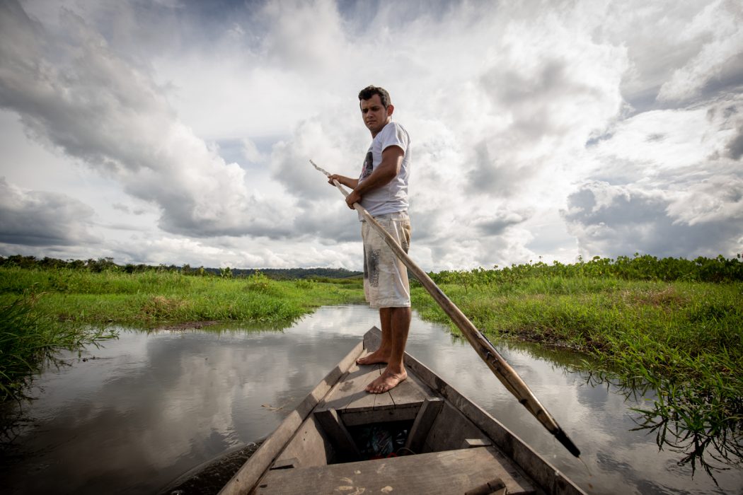 Importante fonte de alimentação dos Munduruku do Planalto, os igarapés que desaguam no lago Maicá estão ameaçados pelo desmatamento em suas cabeceiras e pela contaminação por agrotóxicos usados nas lavouras de soja. Foto: Tiago Miotto/Cimi