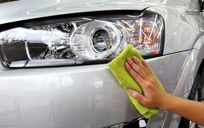 hand drying car headlamp