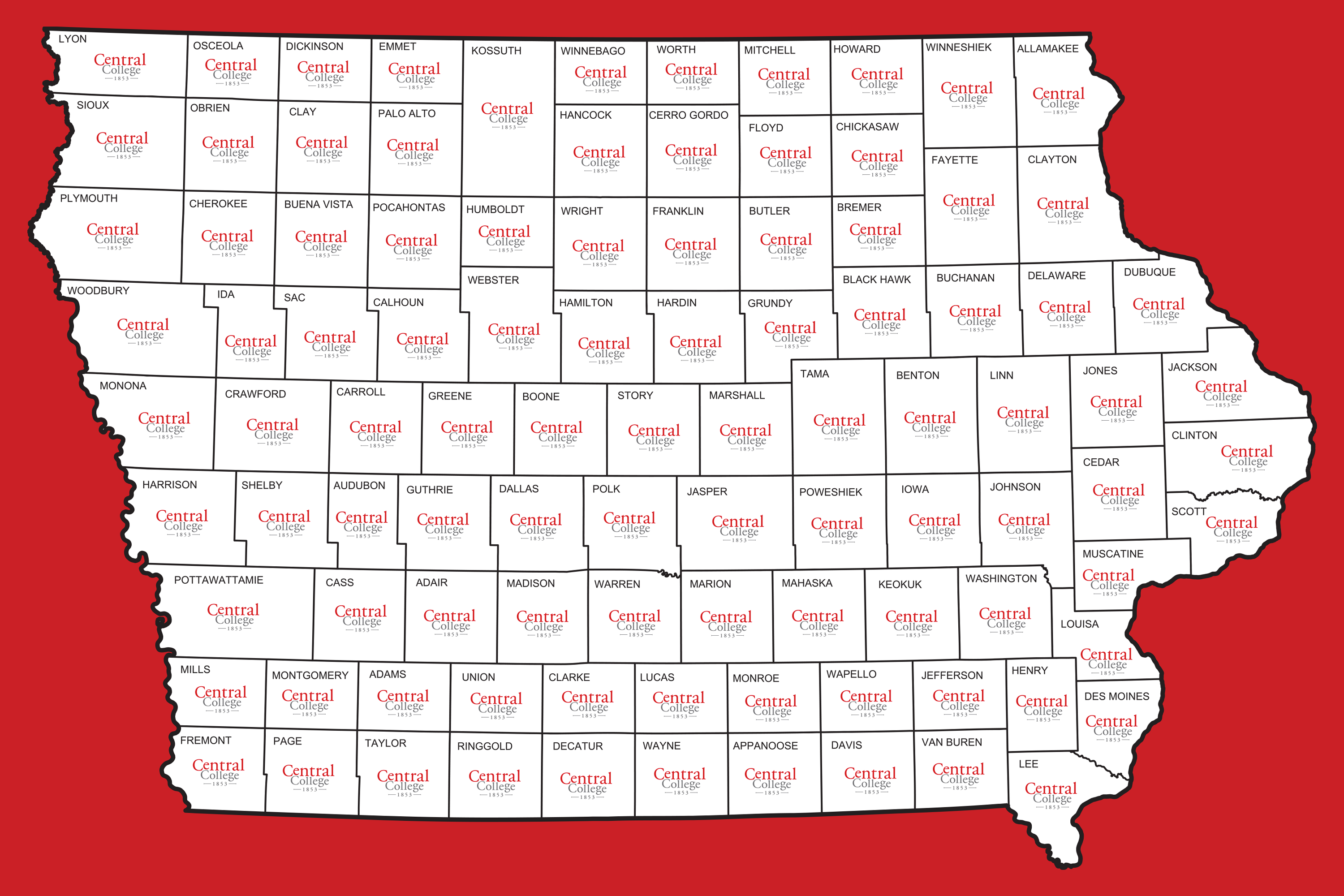 Central Iowa County Map | Hot Sex Picture