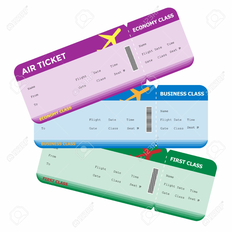 Ticket boarding pass