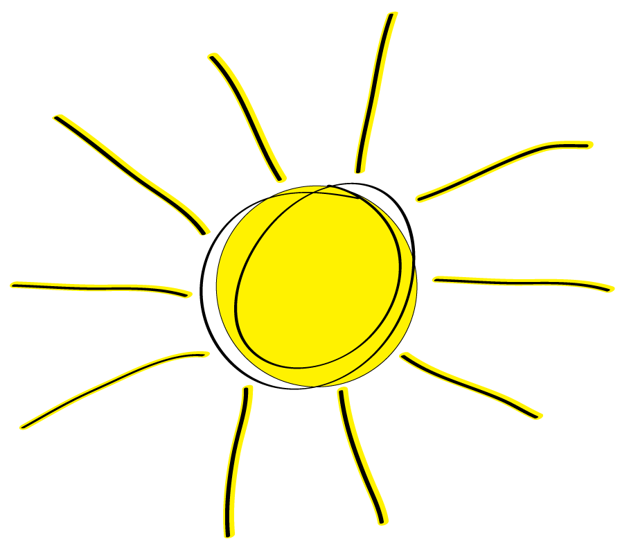 Sunshine half sun clipart 2