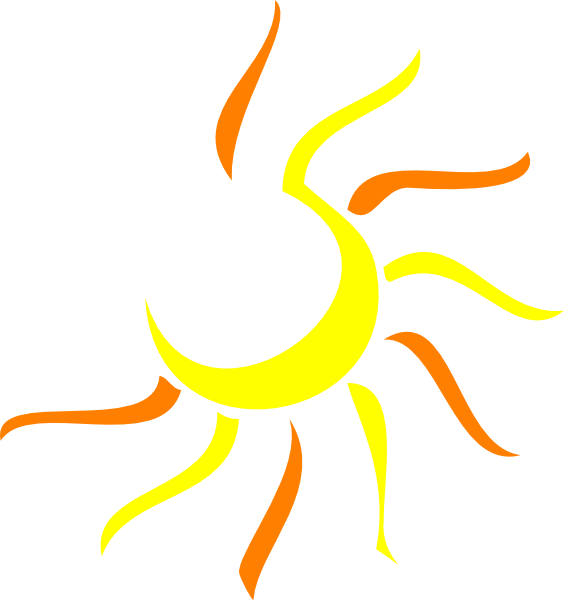 Sunshine half sun clipart 5