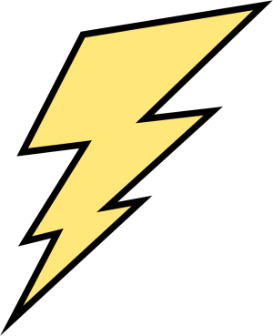 Blue lightning bolt clipart free clipart images