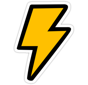 Cartoon lightning bolt clipart