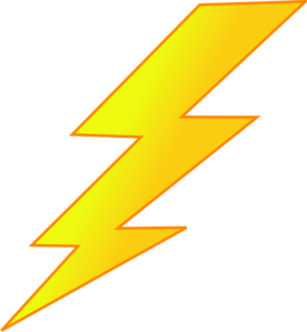 Lightning bolt clipart black and white free