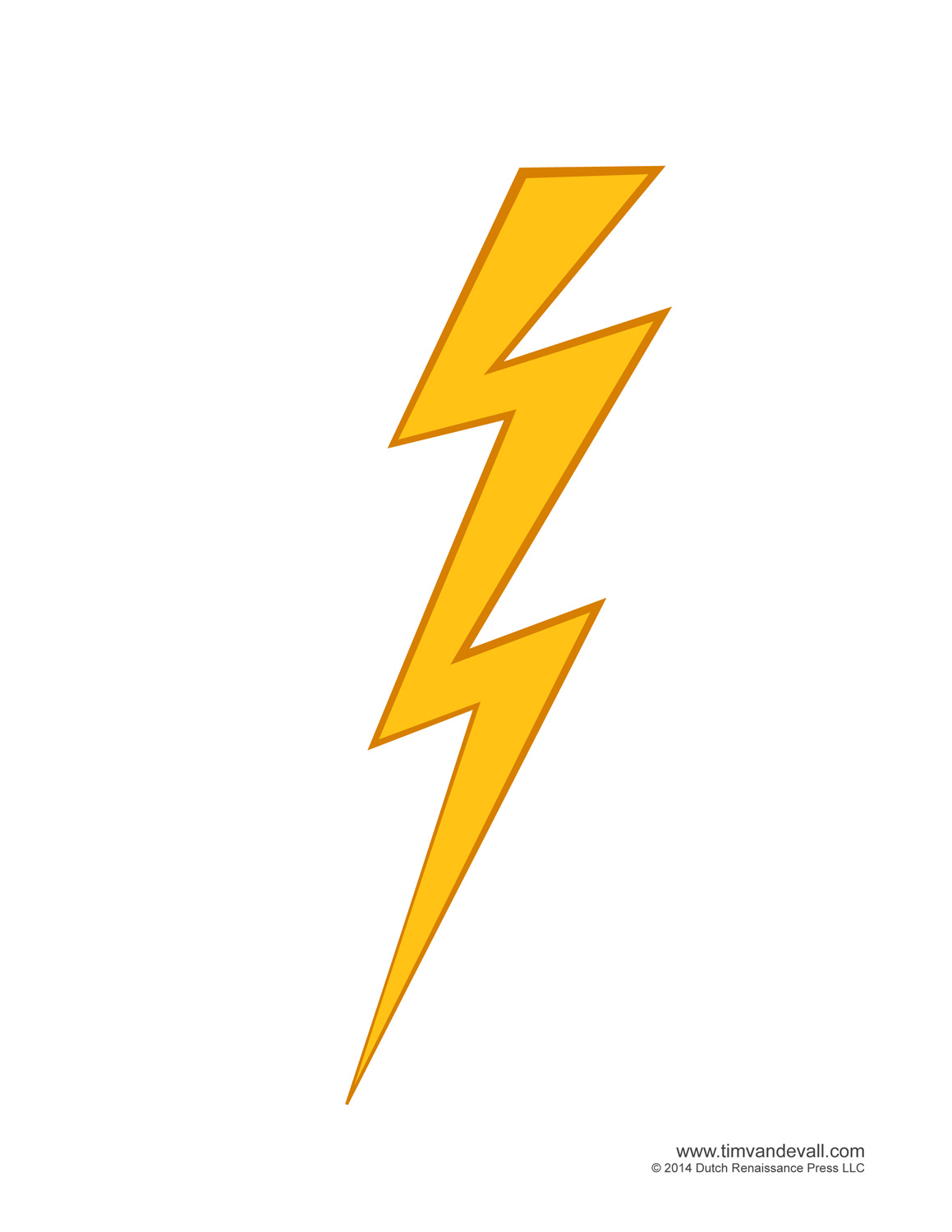 Zeus lightning bolt clipart