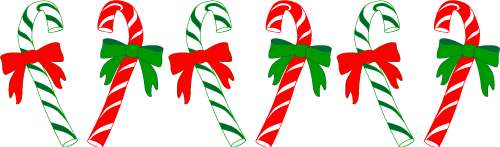 Christmas candy canes clip art borders