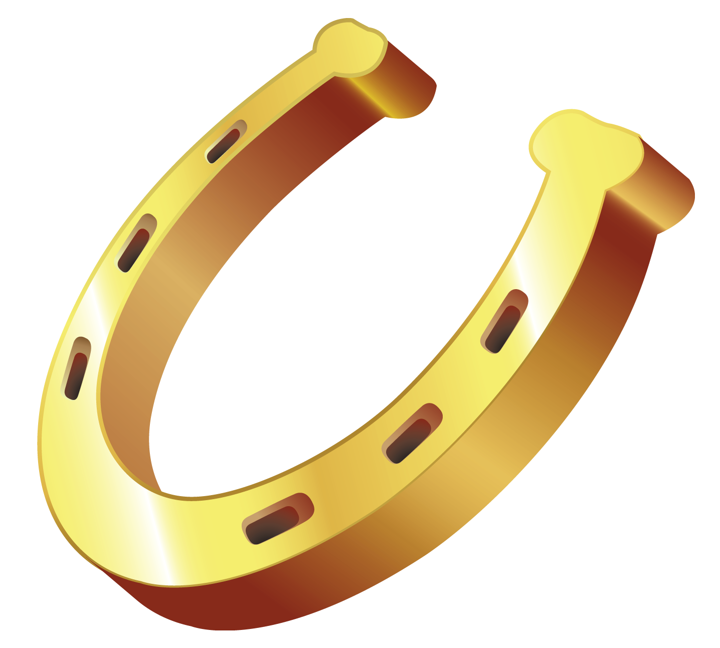 Gold horseshoe clipart