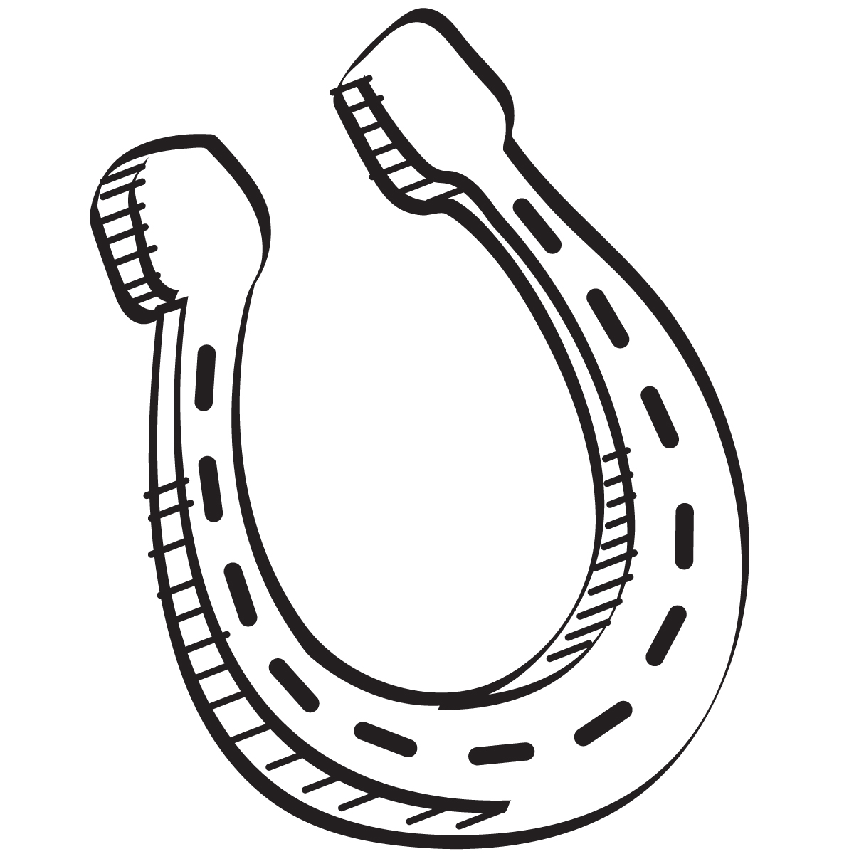 Horseshoe black and white clipart clipart kid