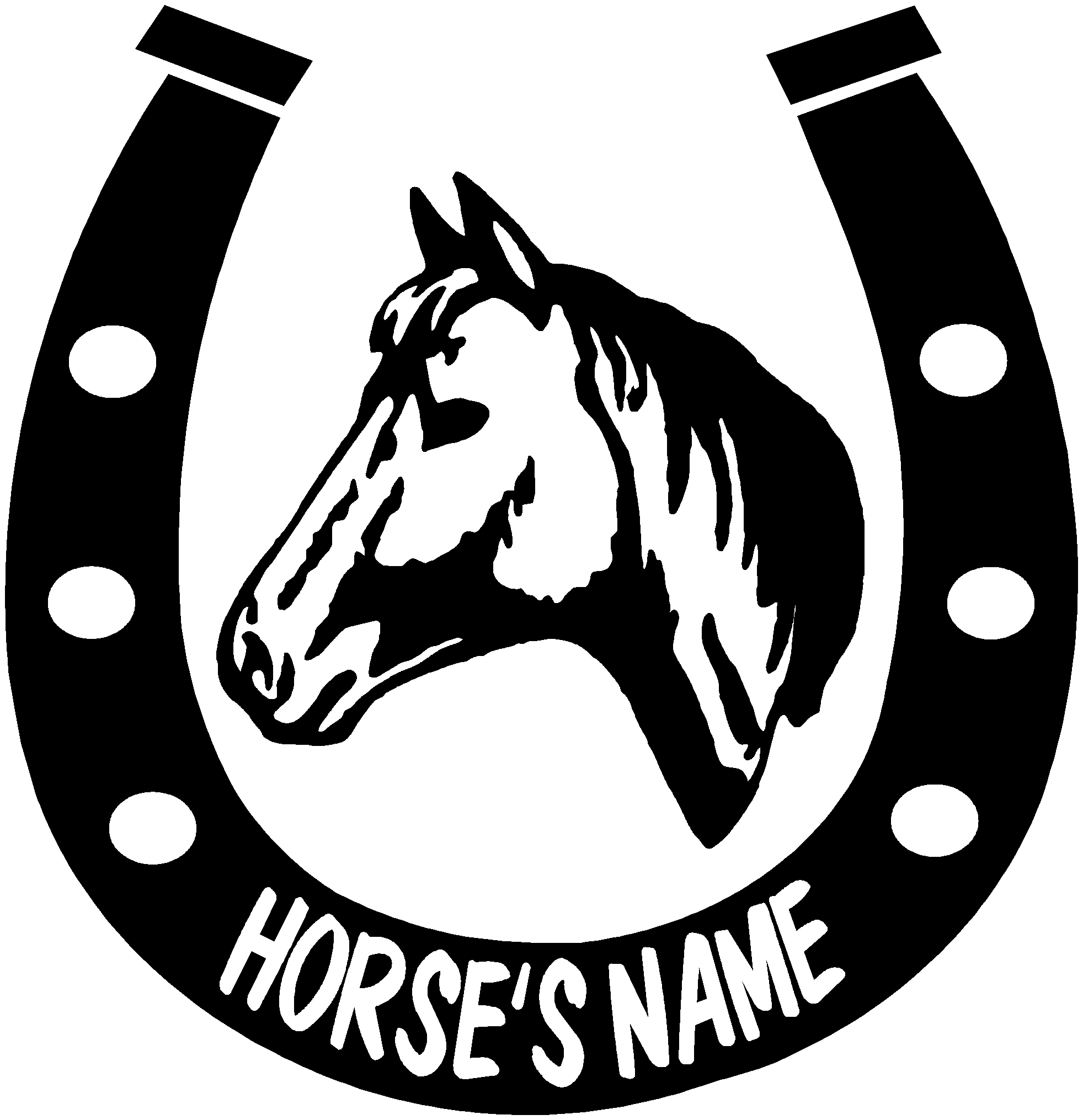 Horseshoe drawing clipart 2