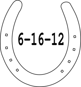 Horseshoe template printable clipart 5