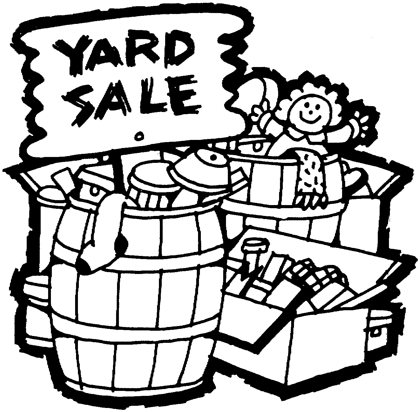 Yard sale index of images cliparts