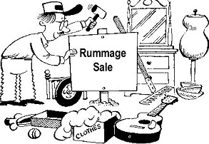 Yard sale rummage sale clipart 2