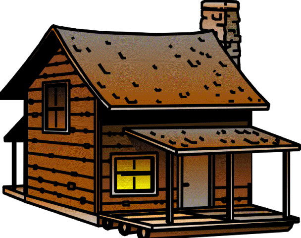 Log house clipart