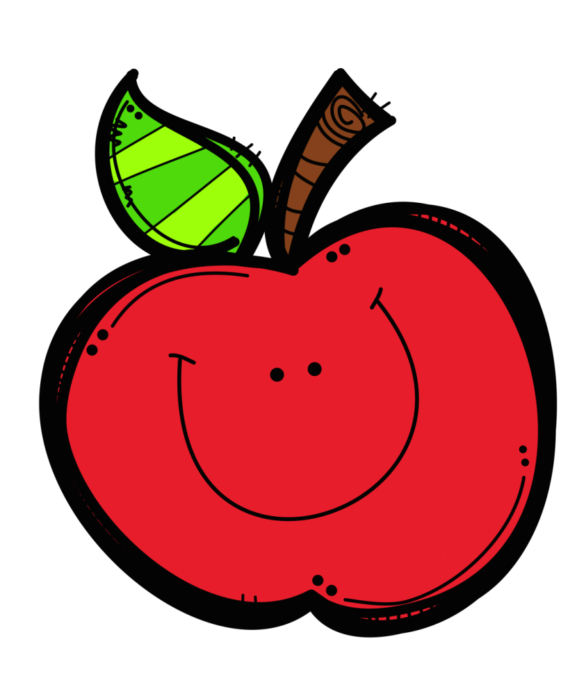 Teacher apple clipart 3