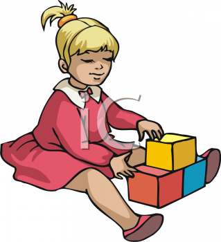 girls playing Clipart picture of a small girl playing with blocks jpg