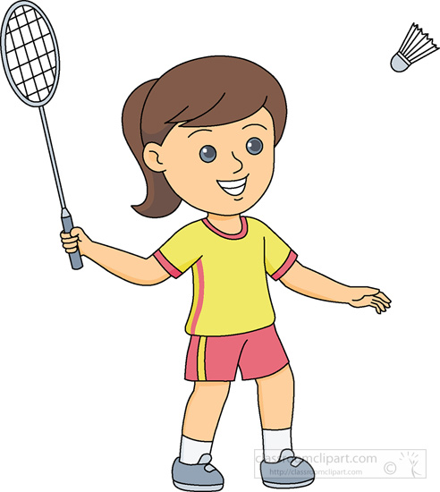 girls playing Badminton clipart girl playing badminton 1 jpg