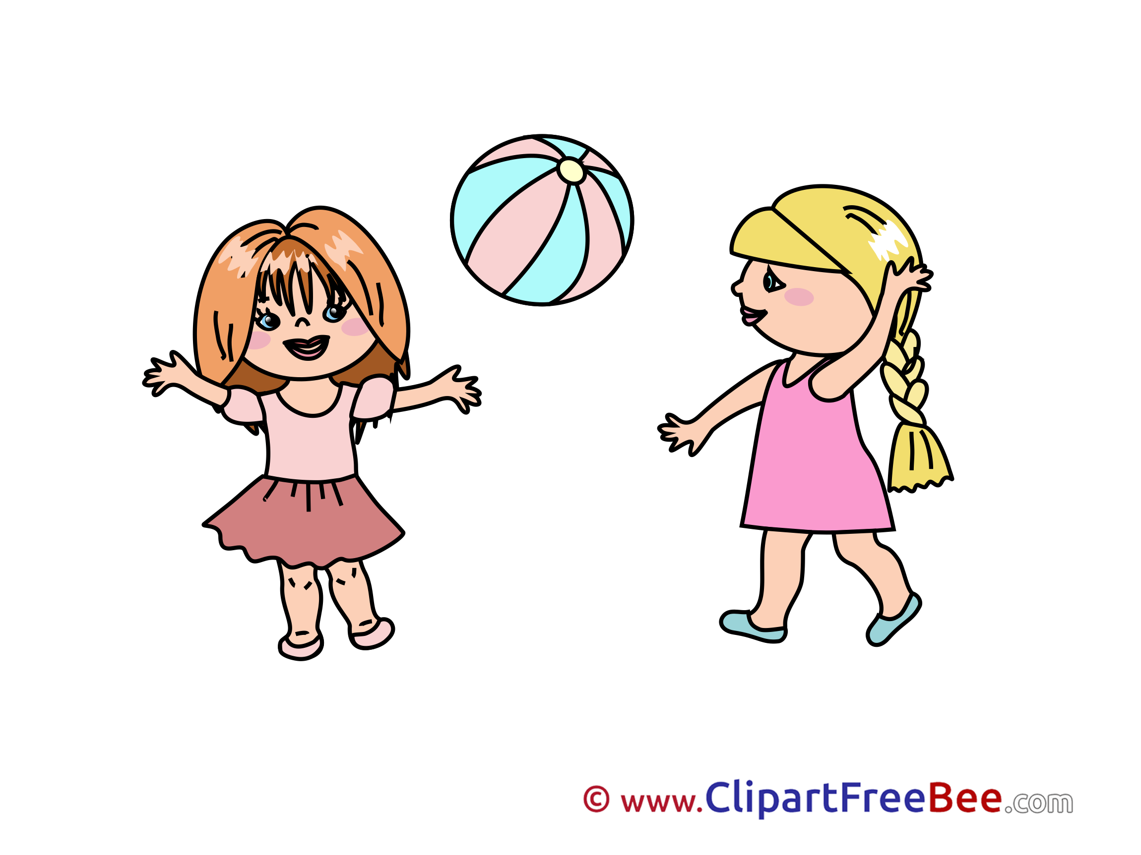 girls playing Kindergarten clip art images in high resolution for free png