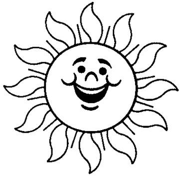 Black and white clipart sun gif