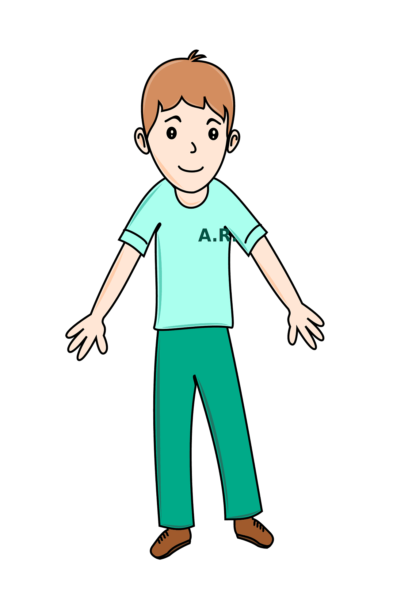 Cartoon full body clipart logo