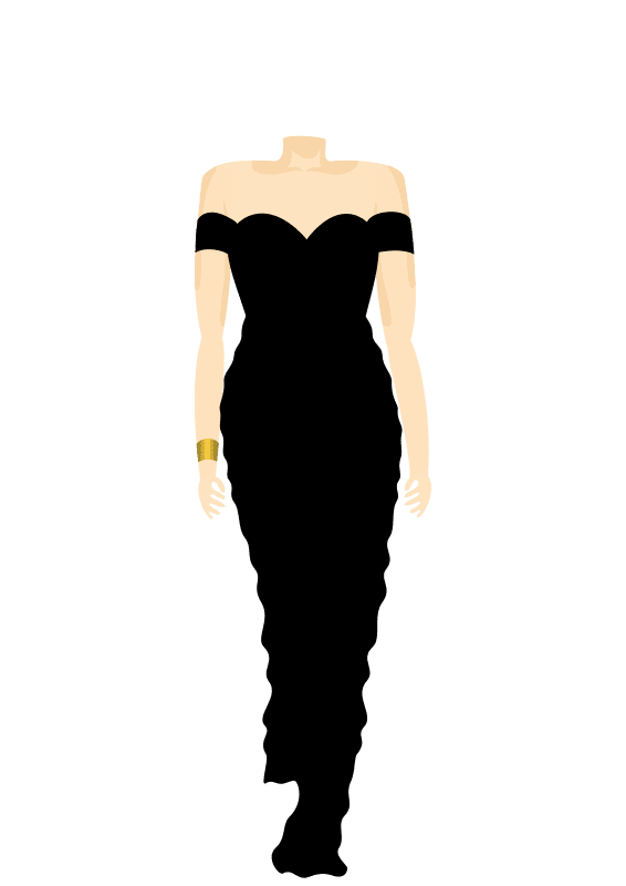 Clipart black dress body danielclark photo