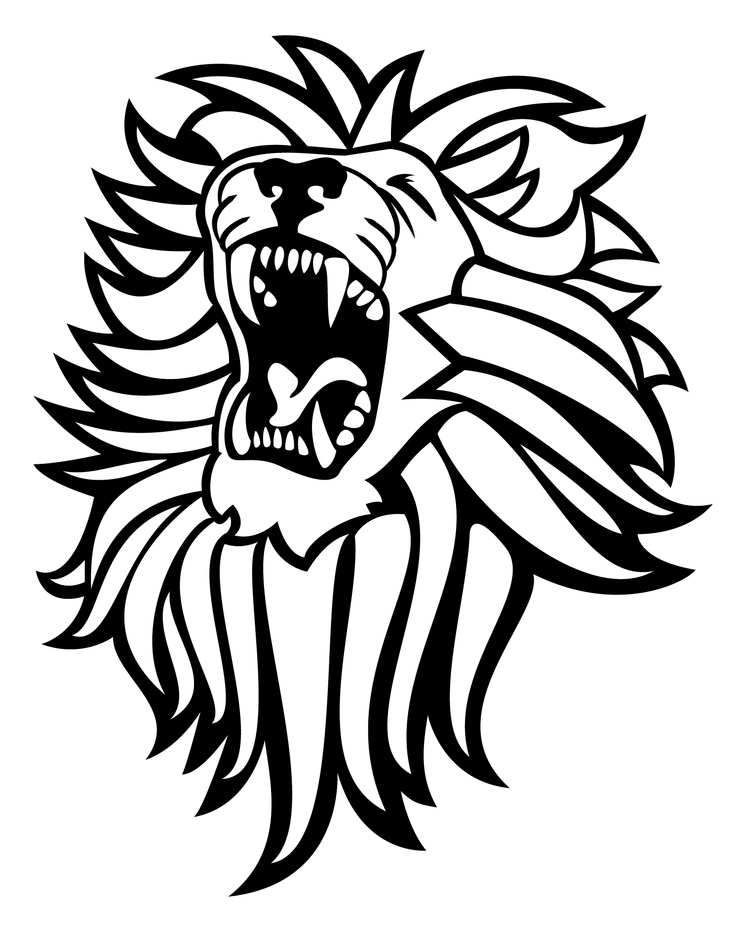 Lion Face Clipart Black And White