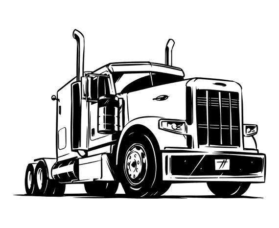 18 Wheeler Vector at GetDrawings.com.