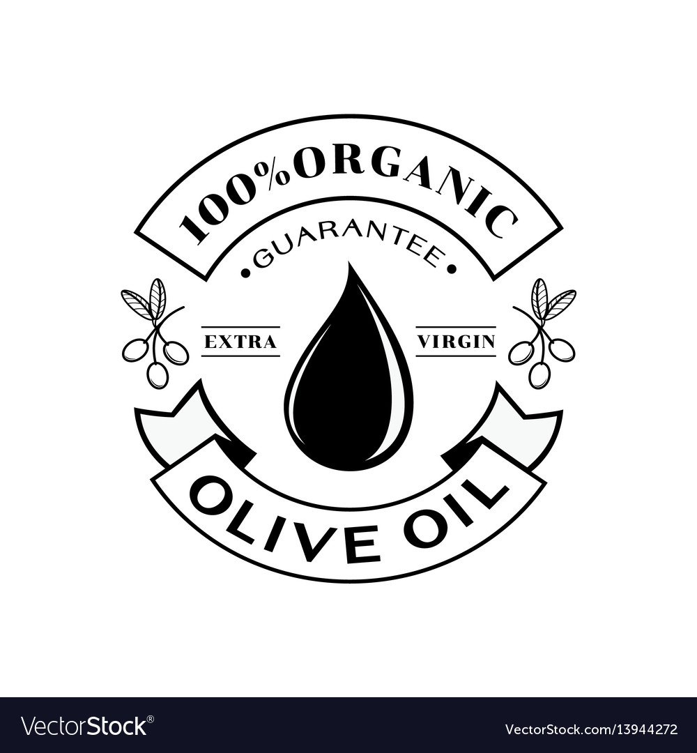 Organic olive oil 100 guarantee logo.