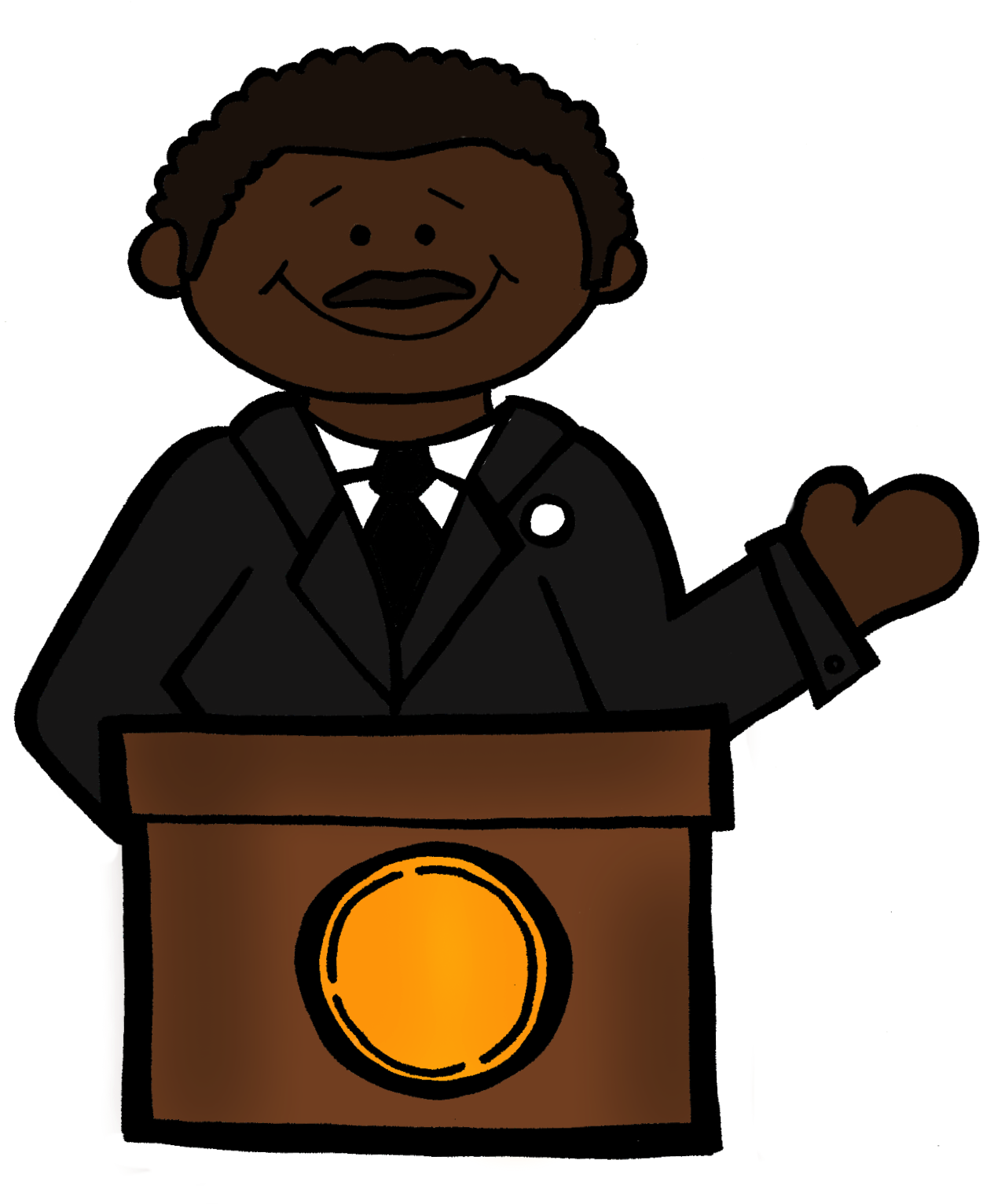 Clip Art of MLK Junior.