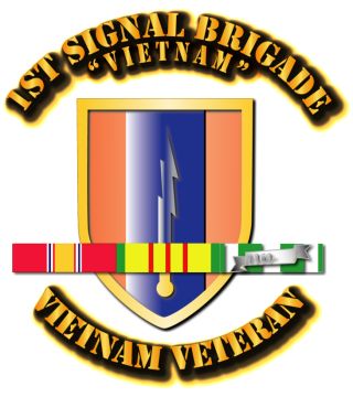 1st Signal Brigade with SVC Ribbon.