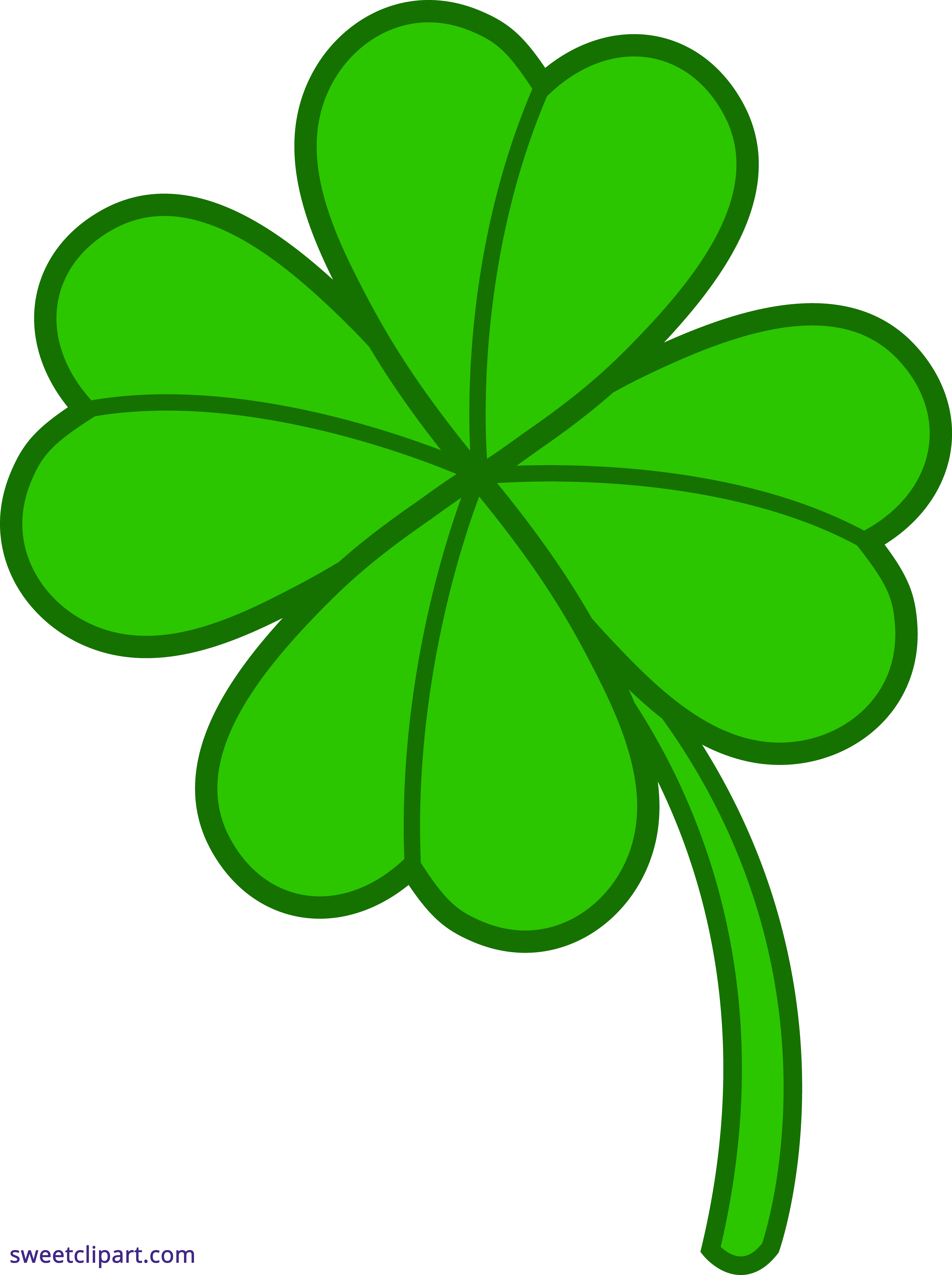 454 Four Leaf Clover free clipart.