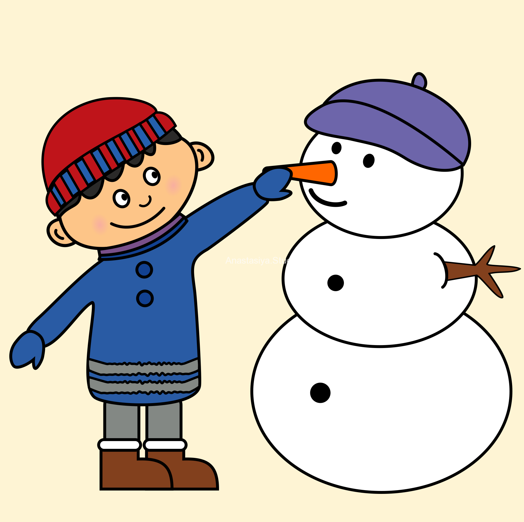 Winter Kids Clipart.