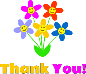 Flower Thank You Clipart.