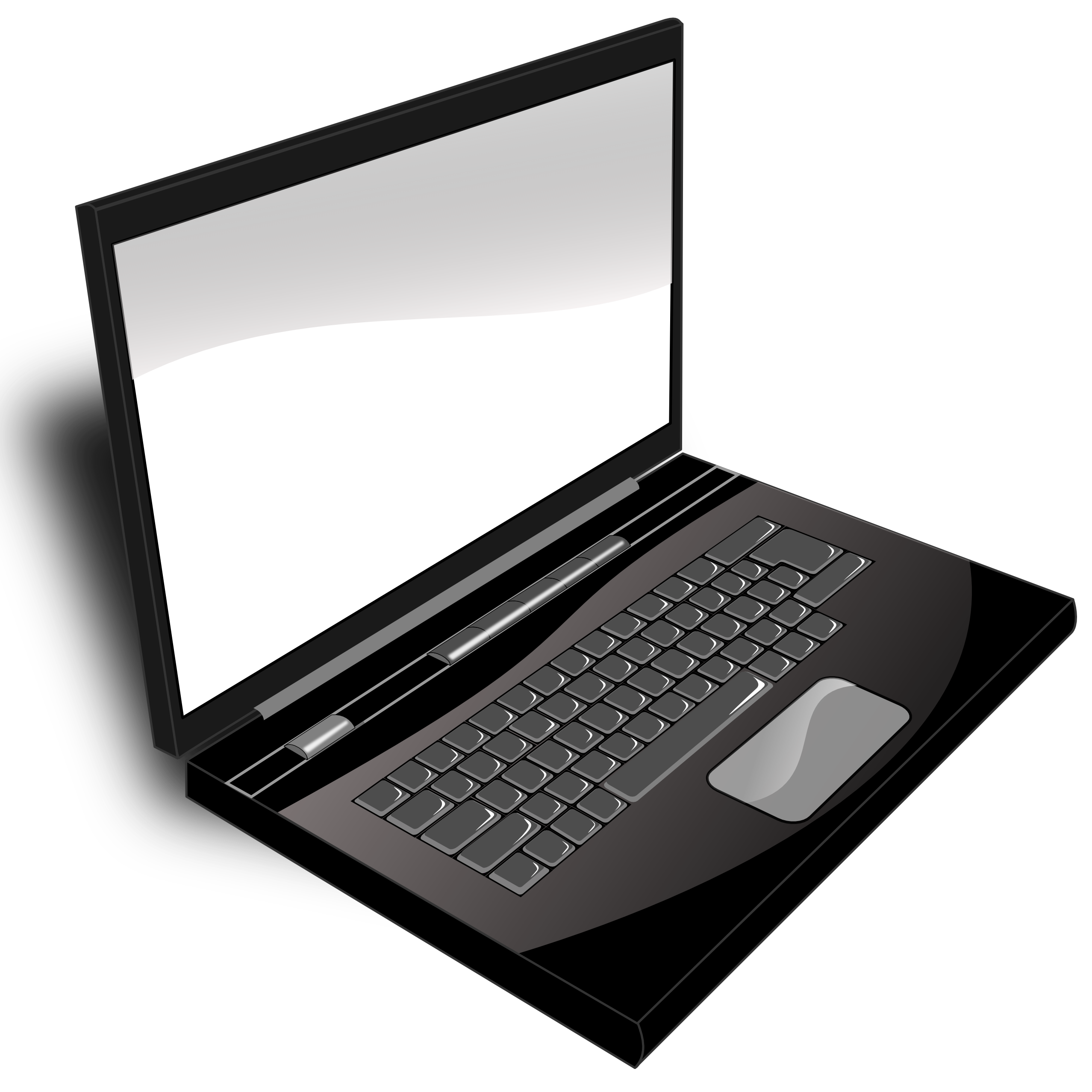 Laptop Clip Art Black And White.