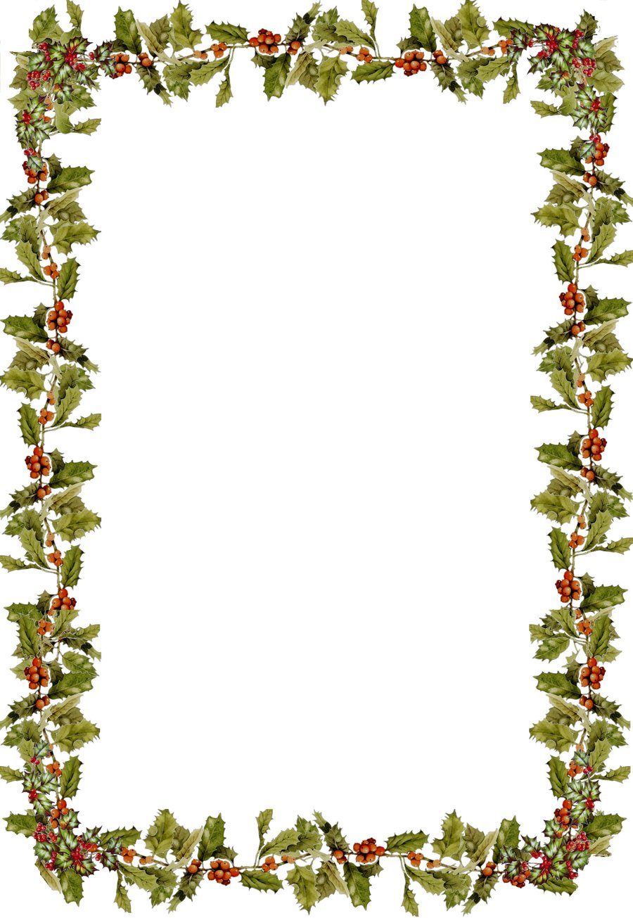 Holly borders clip art free.