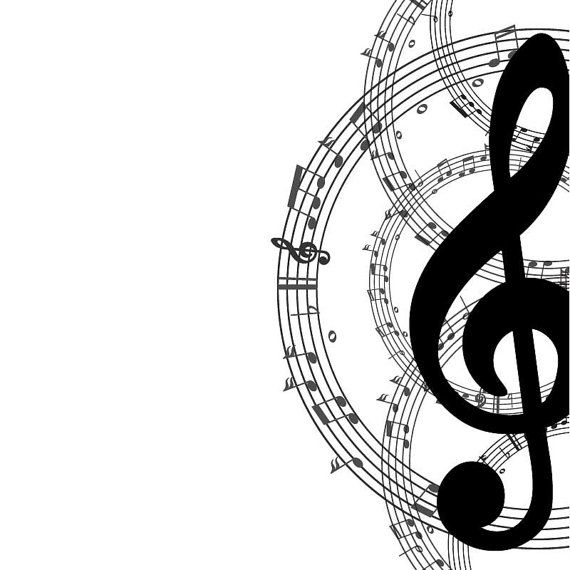 MUSIC key Digital Clipart music bacround digital print by.