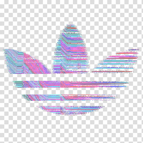 Aesthetic , multicolored lined adidas logo icon transparent.