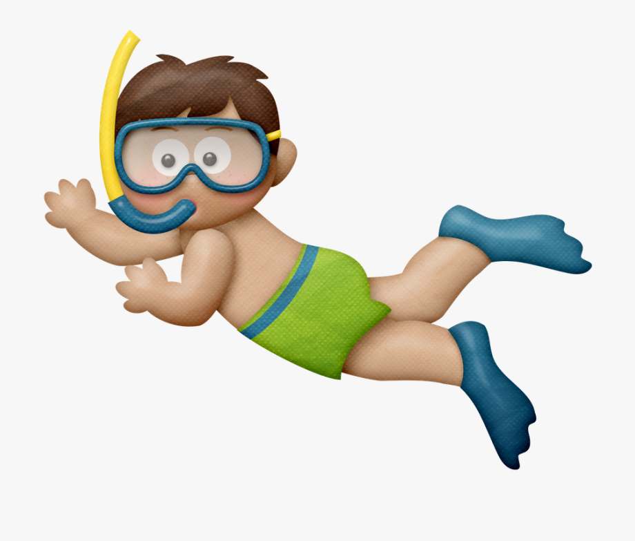 Boy Swimming Clipart.