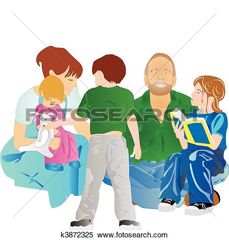 Clipart of Family all together.. k3872325.