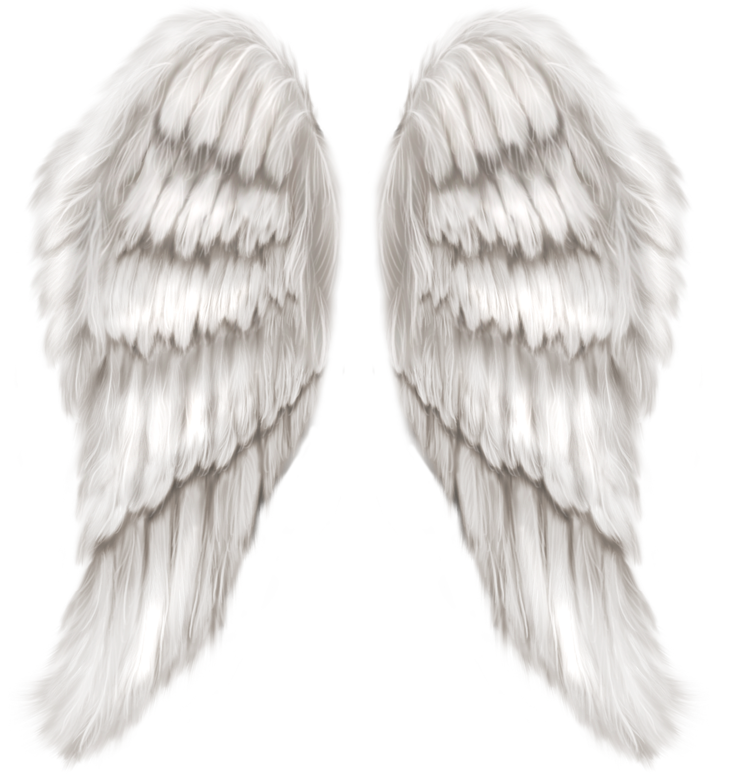 White Angel Wings Transparent PNG Clip Art Image.