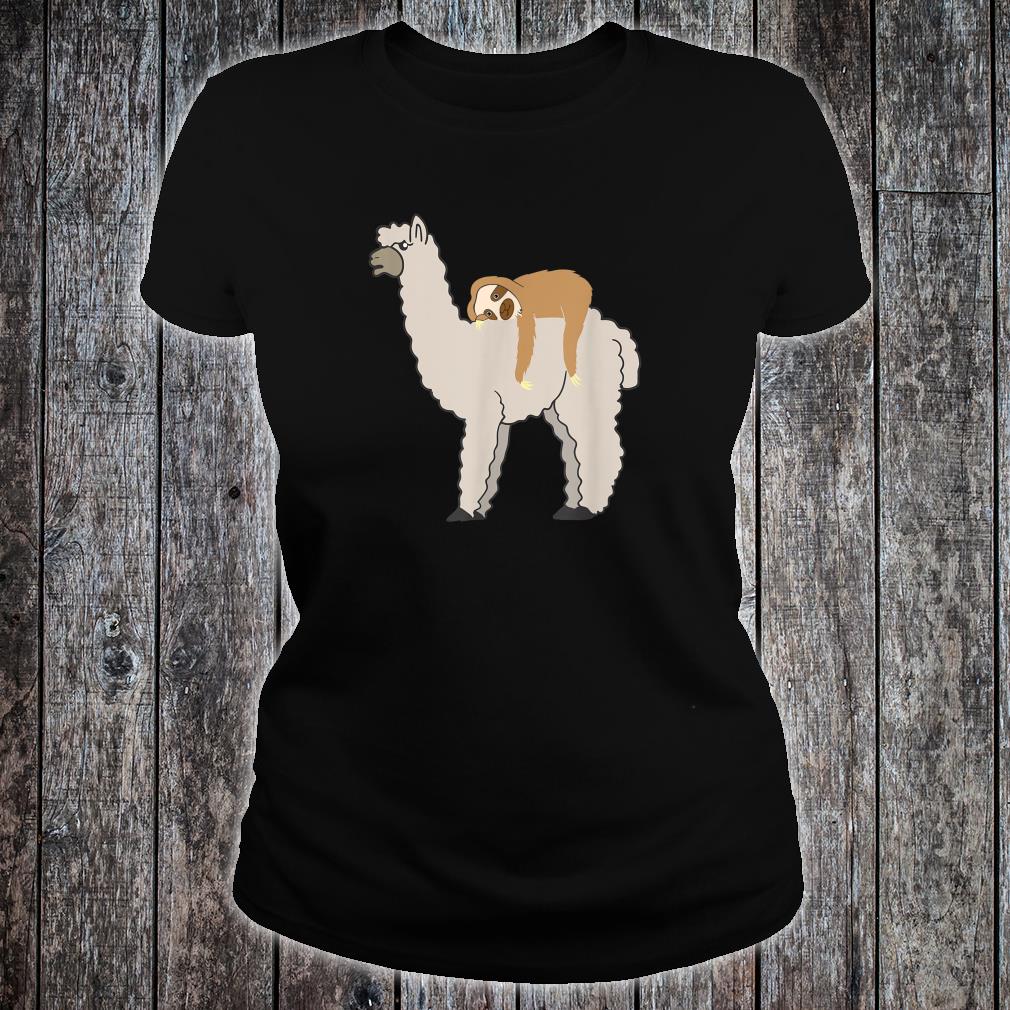 Cute & Sloth Sleeping on Llama Animal Friends Shirt.